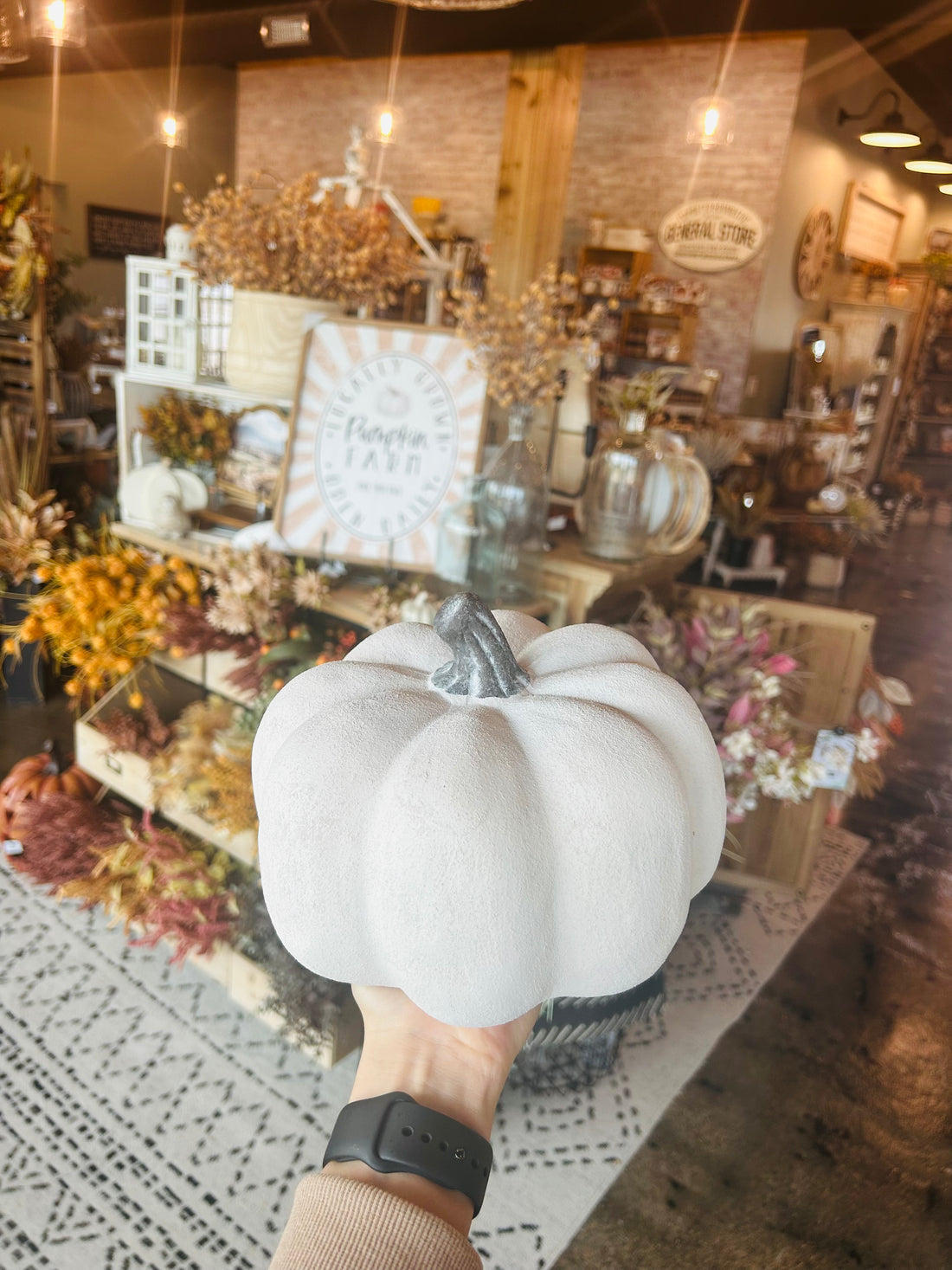 White Fall Ceramic Pumpkin