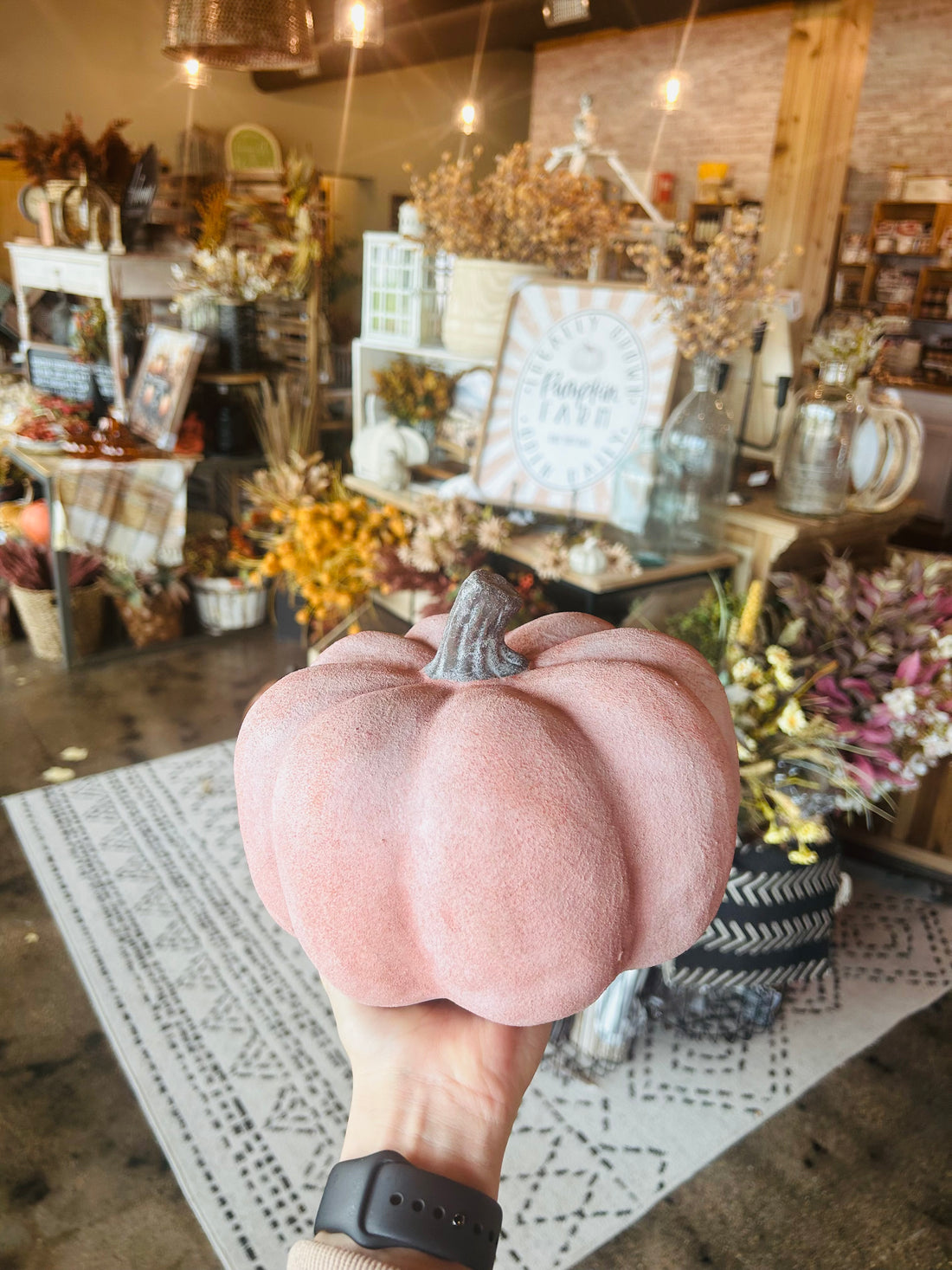 Orange Fall Ceramic Pumpkin
