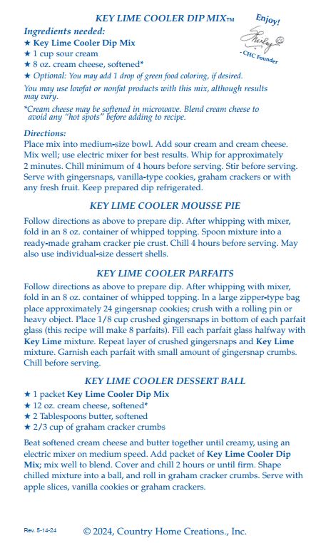 Key Lime Cooler Dip