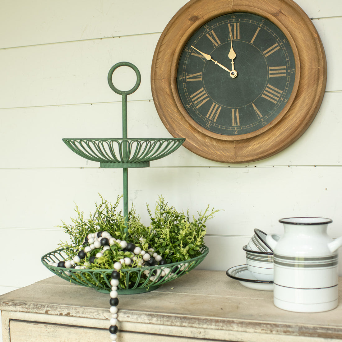 Green Tiered Tray