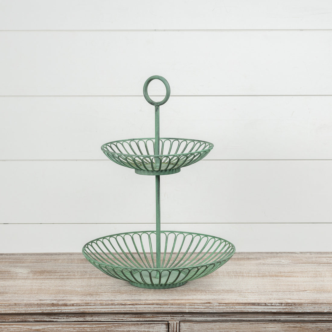 Green Tiered Tray