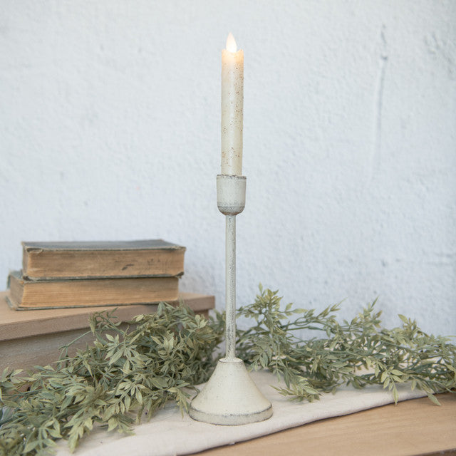 White Taper Candle Holder