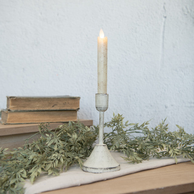 White Taper Candle Holder