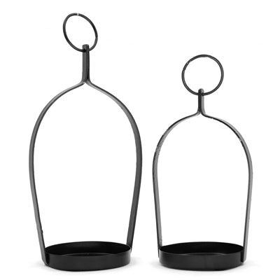 Round Open Black Lantern