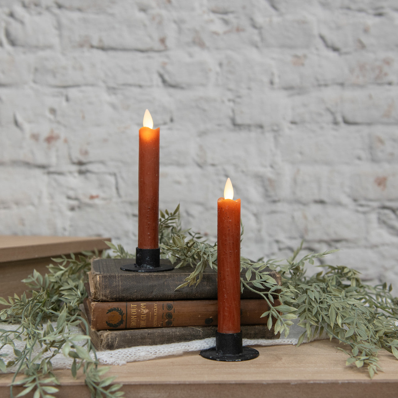 Moving Flame Taper Candle