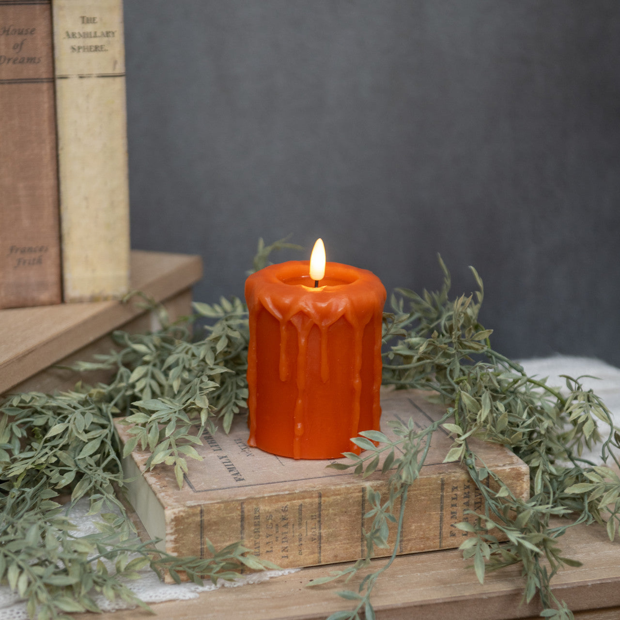 Orange Pillar Candle