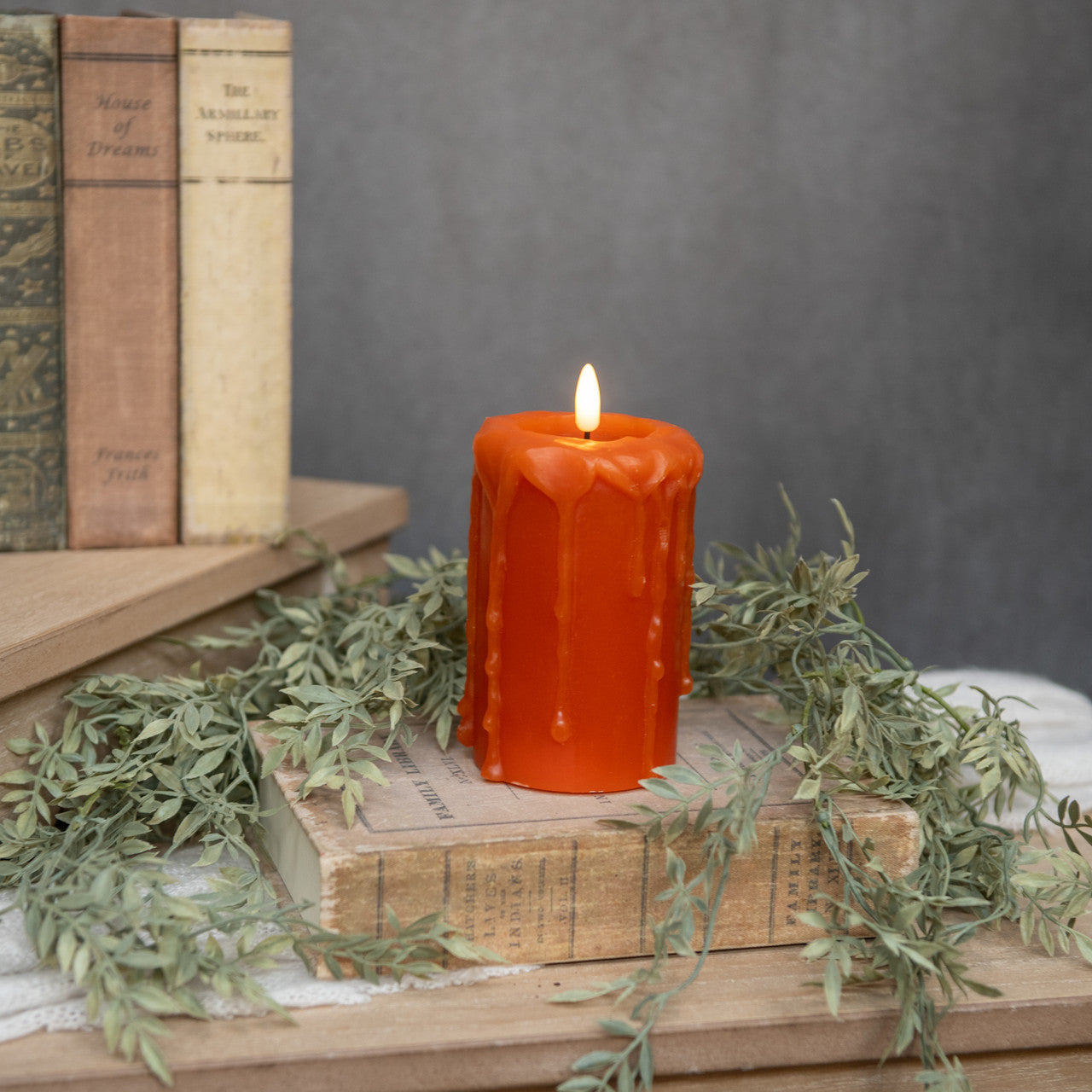 Orange Pillar Candle
