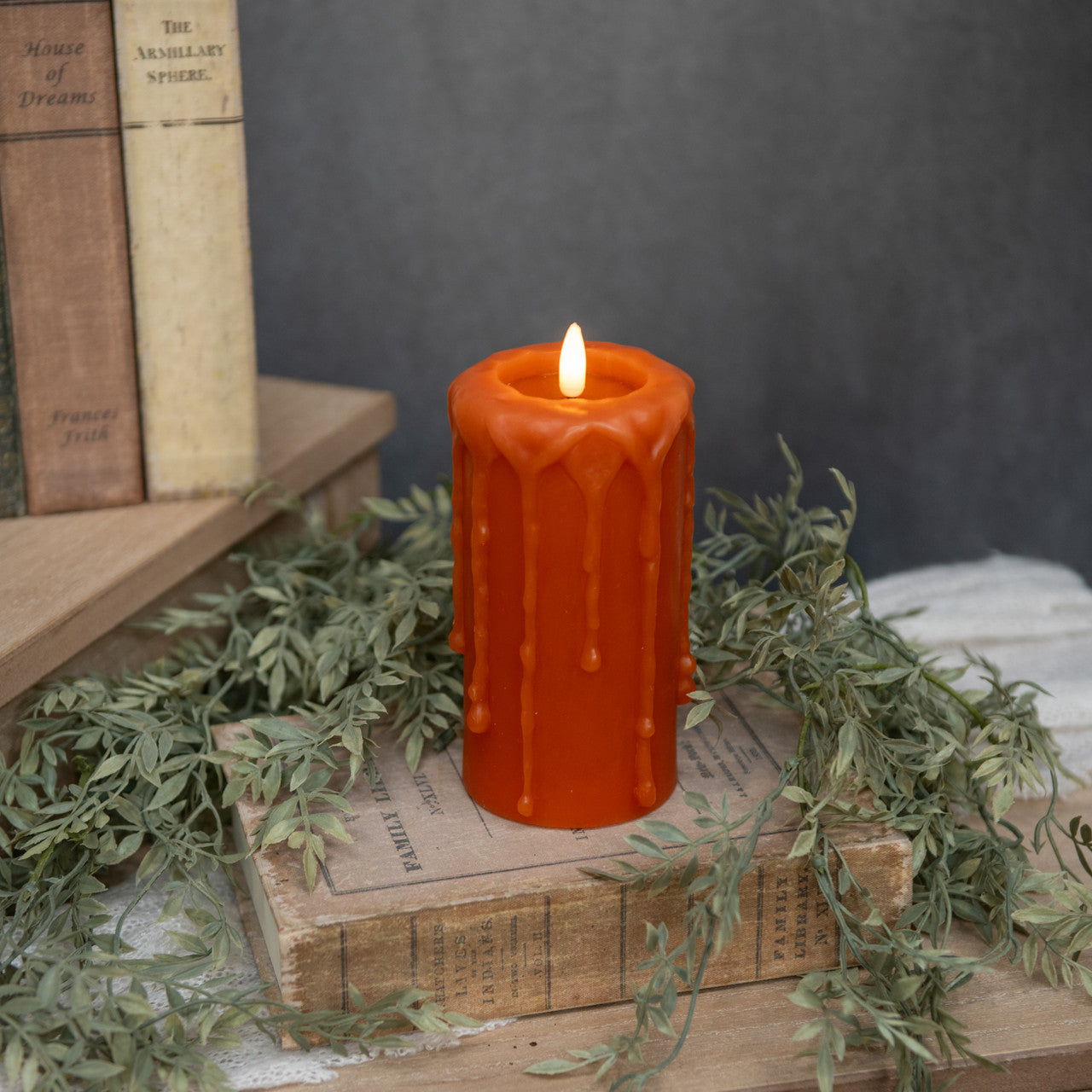 Orange Pillar Candle