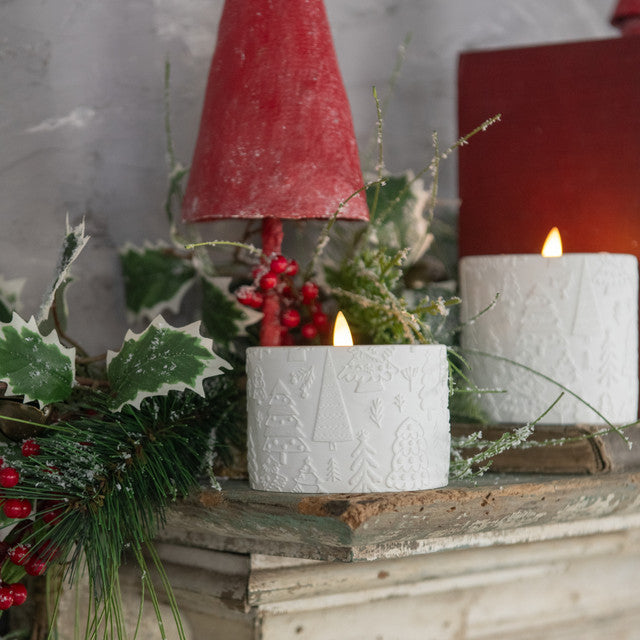 Holiday Embossed 3D Candle