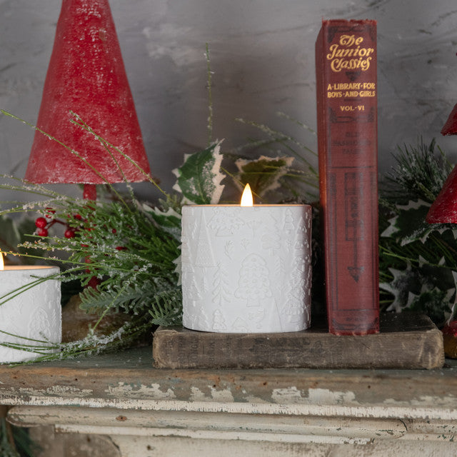 Holiday Embossed 3D Candle