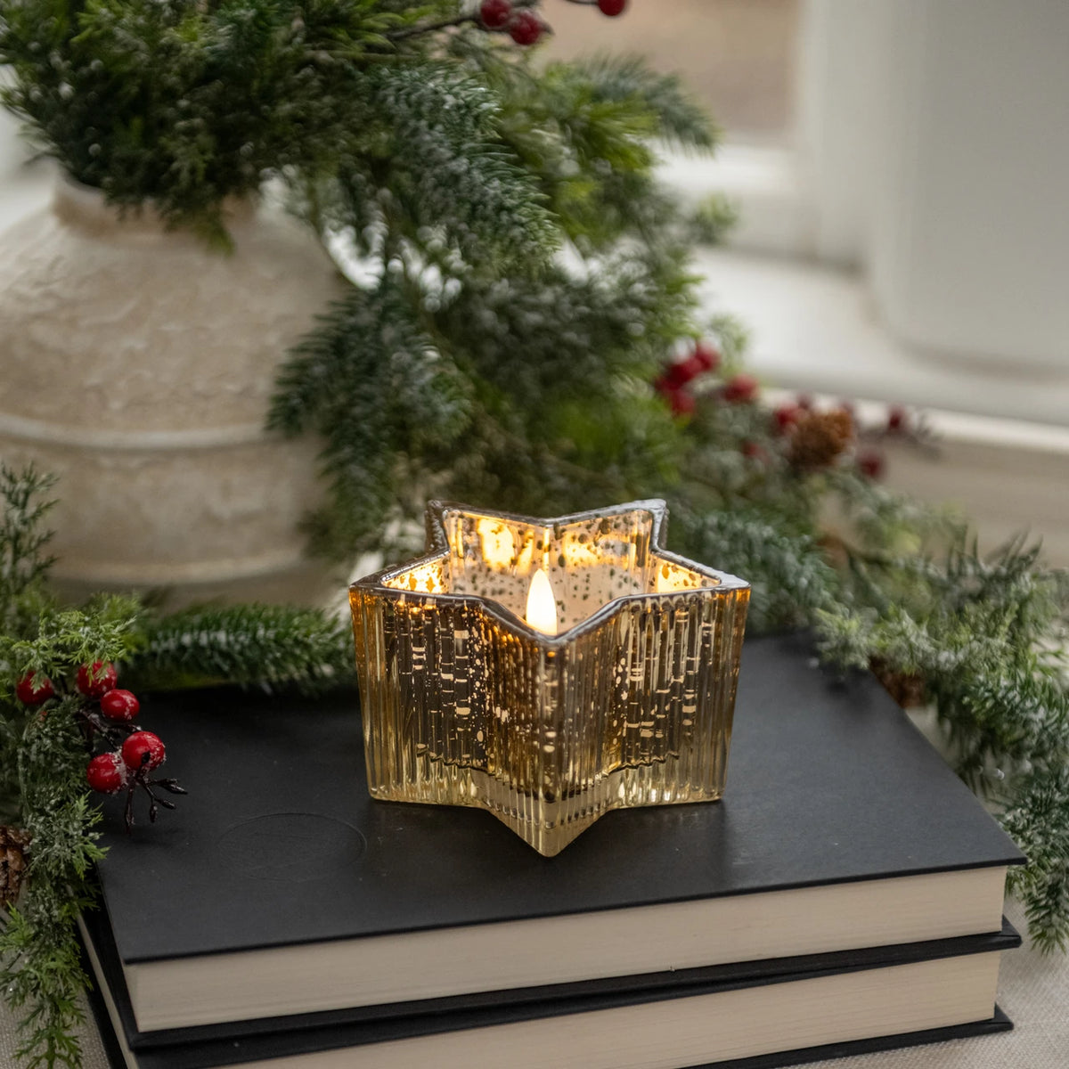 Gold Mercury Star Candle