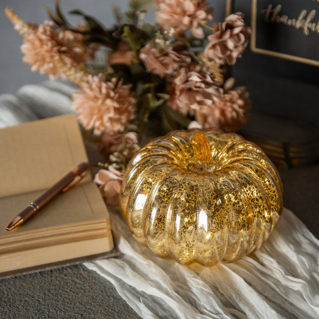 Gold Crackle Pumpkin