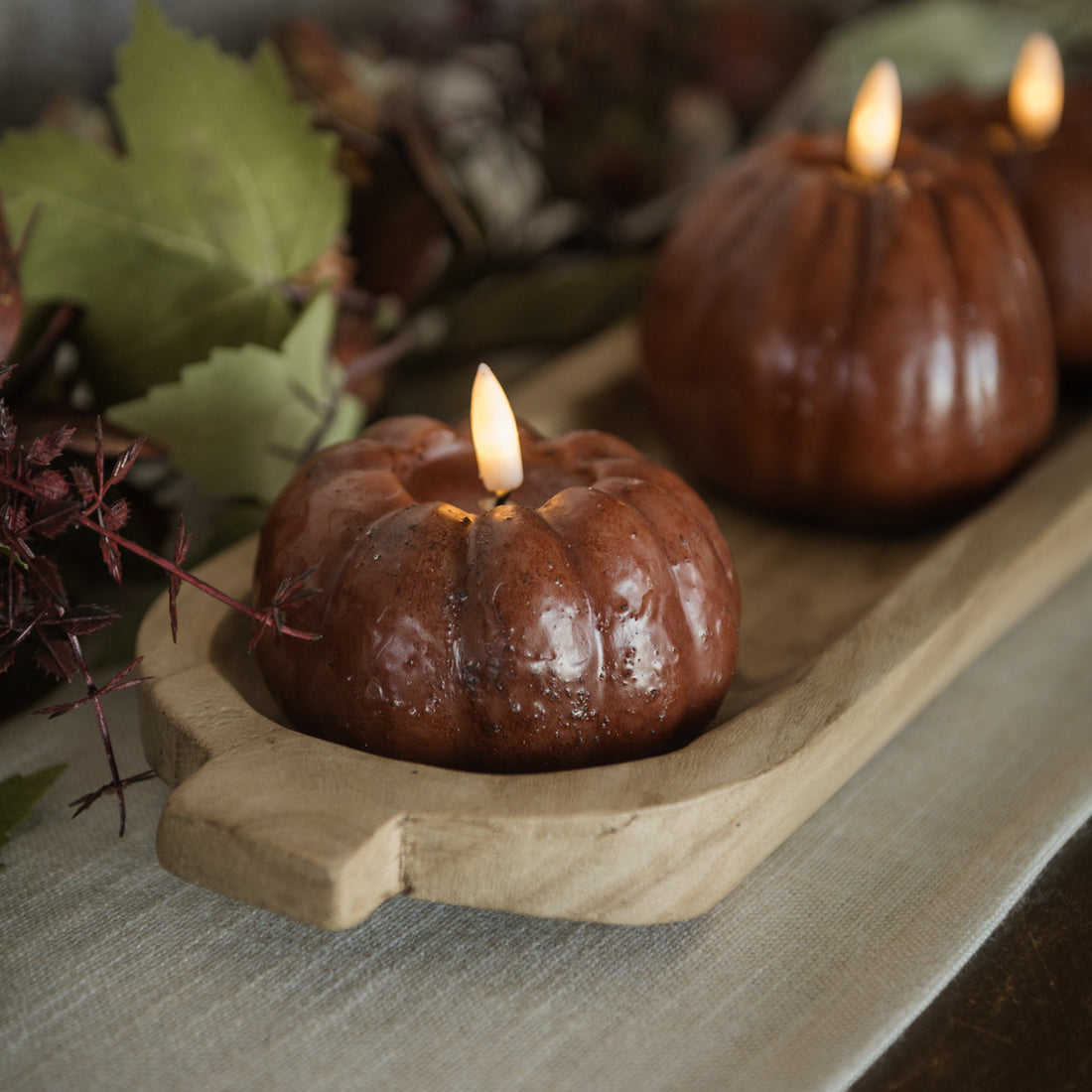 Bronze Pumpkin Candle
