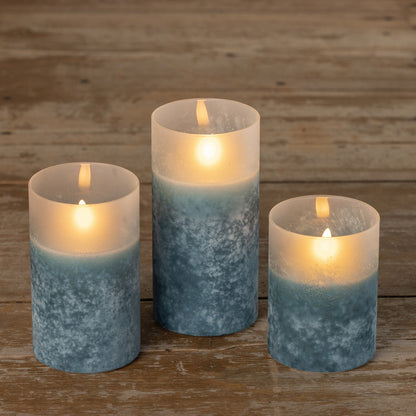 Blue Frosted Candle