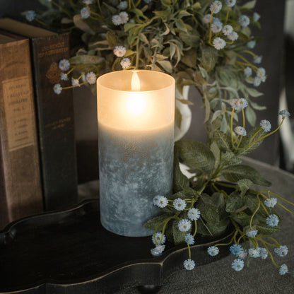 Blue Frosted Candle