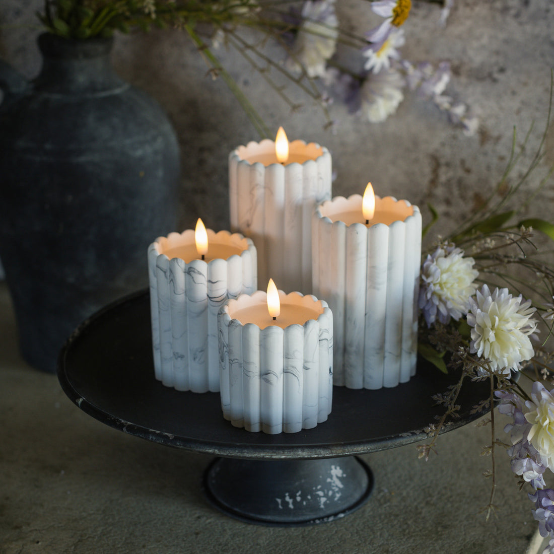 Marble Cement Candle