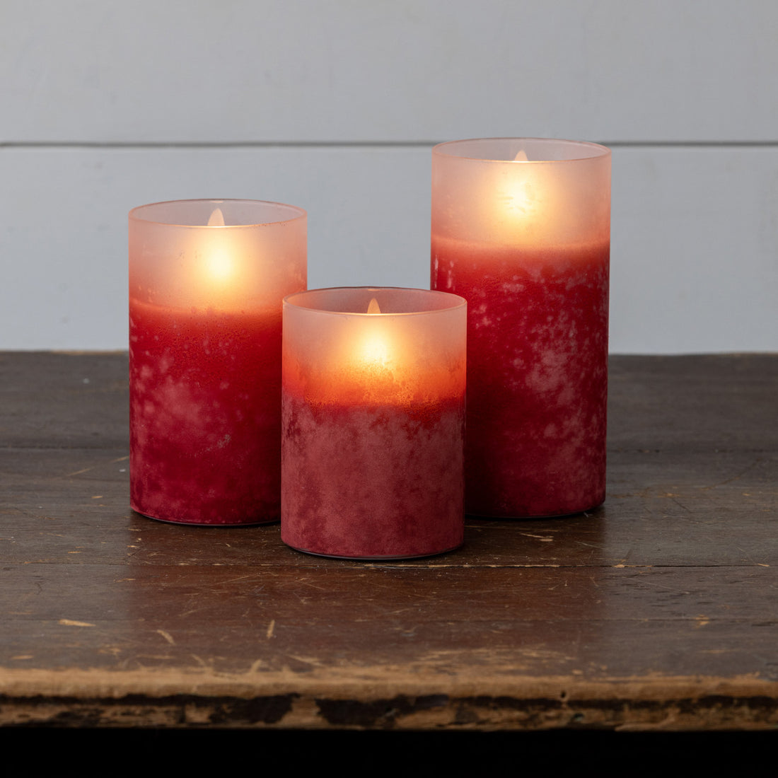 Red Frosted Candle