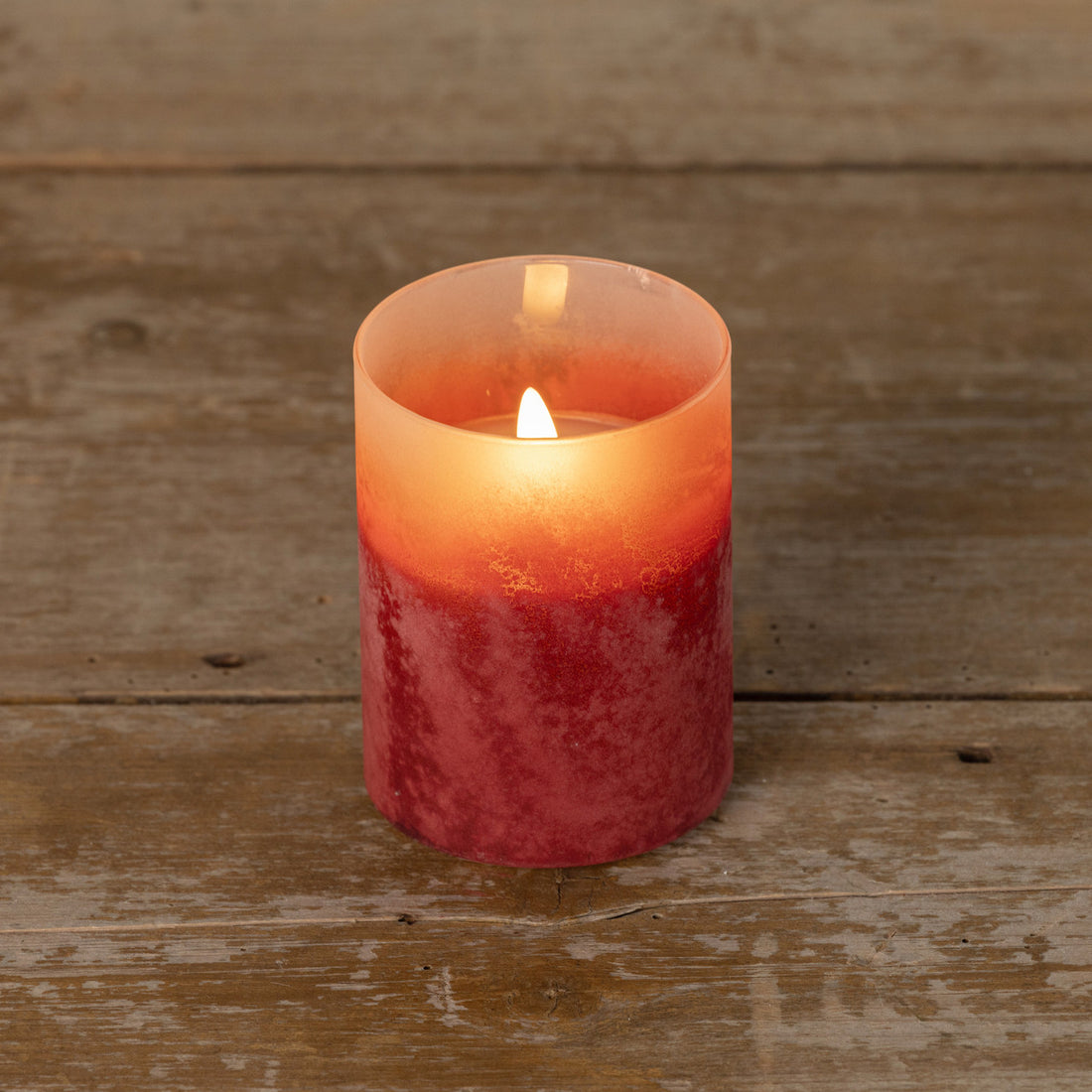 Red Frosted Candle