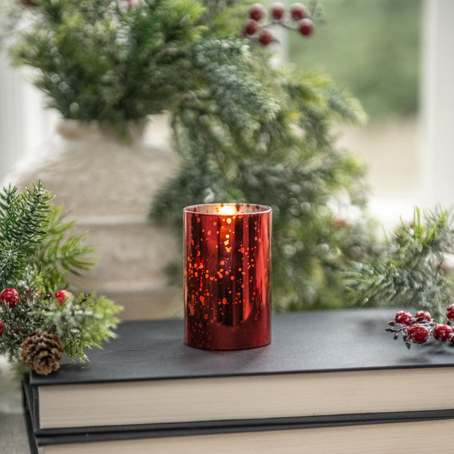 Mercury Glass 3D Flame Candle