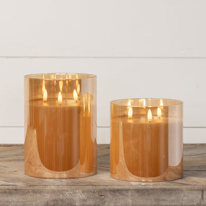 Champagne 3 Wick 3D Flame Candle