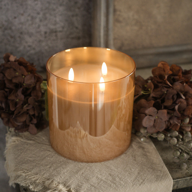 Champagne 3 Wick 3D Flame Candle