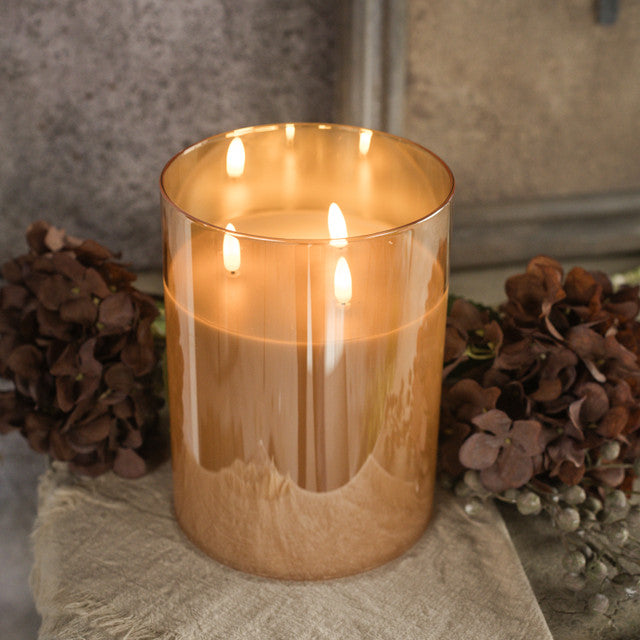 Champagne 3 Wick 3D Flame Candle