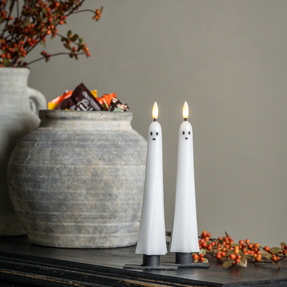 Ghost Taper Candle