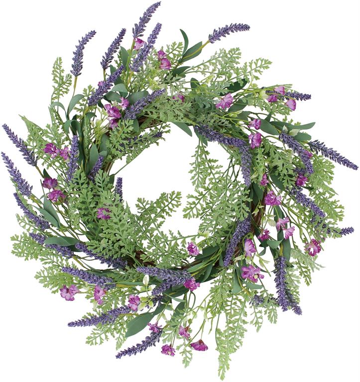 Lavender, Flower, Leaf Mixed Wreath