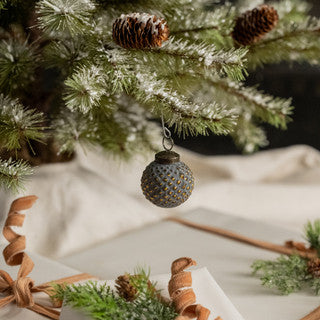 Gold &amp; Grey Kugel Ornament