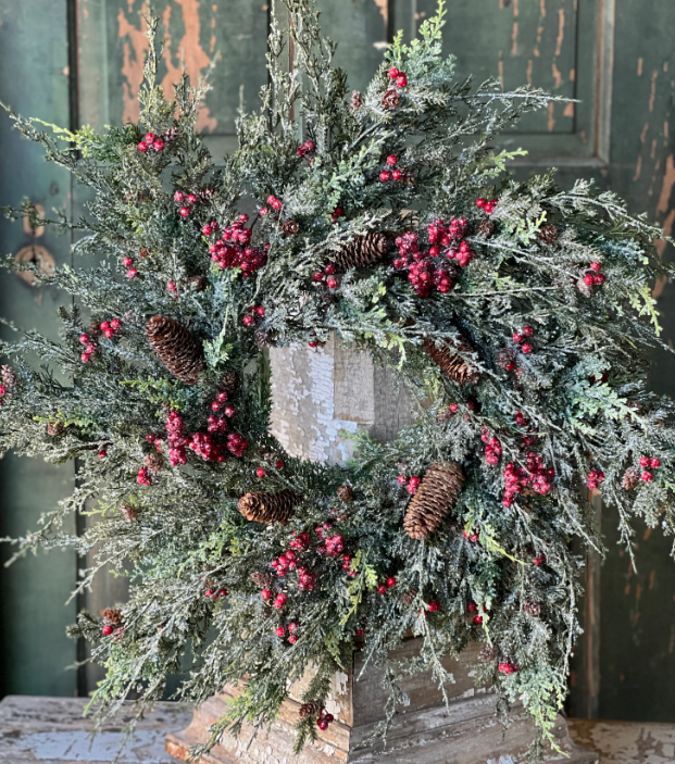 Divinity Berry Cedar Wreath