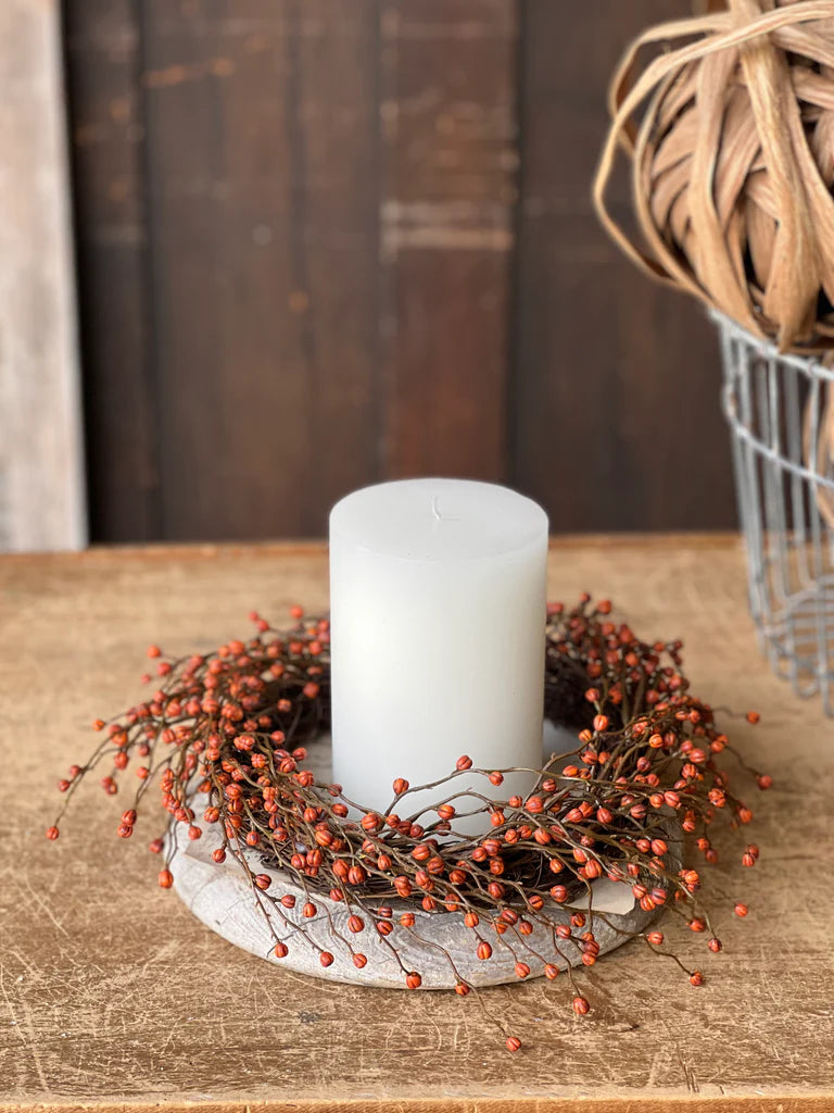 Heart Berries Candle Ring - Pumpkin