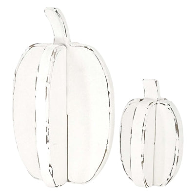 White 4-Side Pumpkin