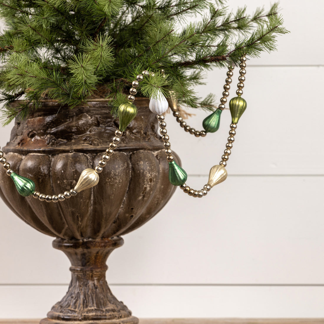 Green, Gold, Silver &amp; White Garland