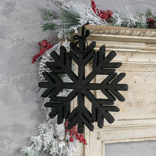 Black Snowflake Ornament