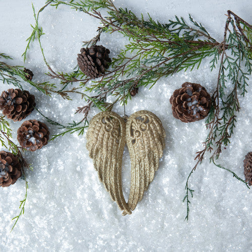 Glitter Angel Wing Ornament