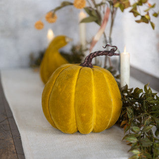 Gold Flocked Pumpkin