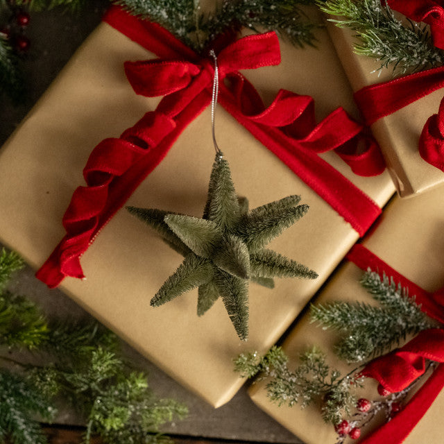 Bottle Brush Star Ornament
