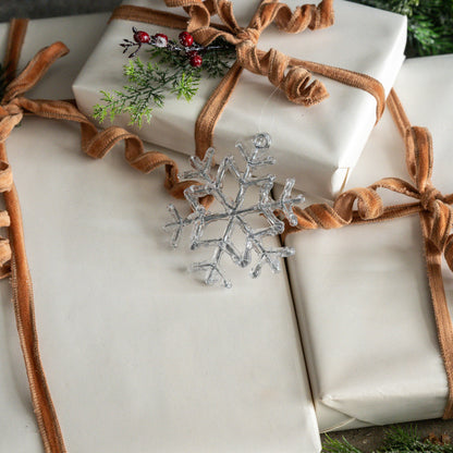 Silver Fused Snowflake Ornament