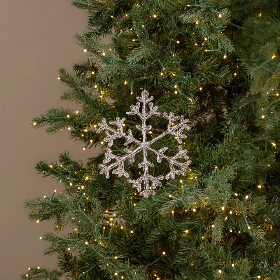 Silver Fused Snowflake Ornament