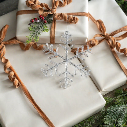 Silver Fused Snowflake Ornament