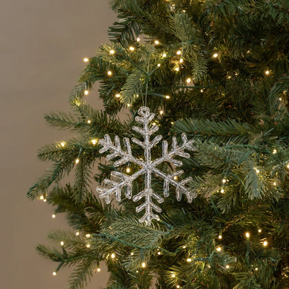 Silver Fused Snowflake Ornament