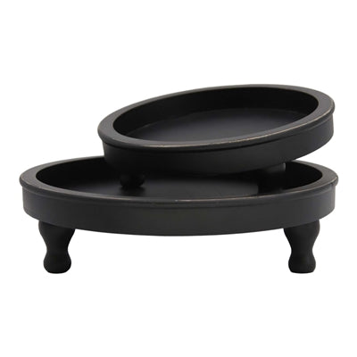 Black Round Tray