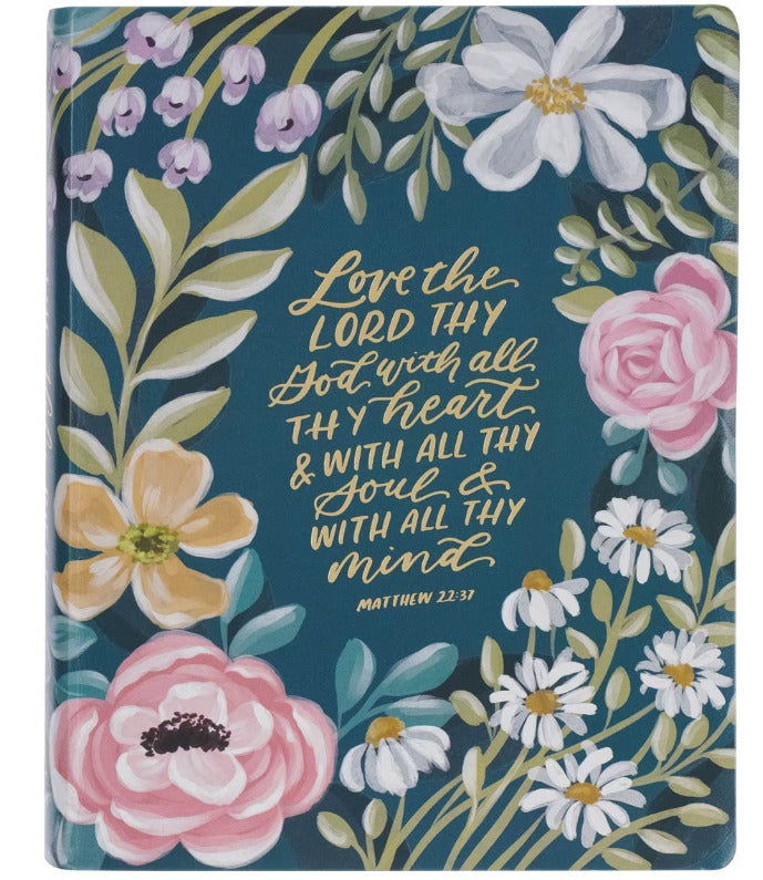Teal Notetaking Holy Bible - Love The Lord