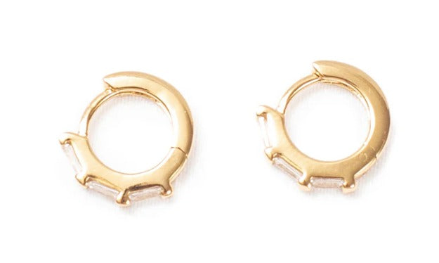 Baguette Hoop Earrings