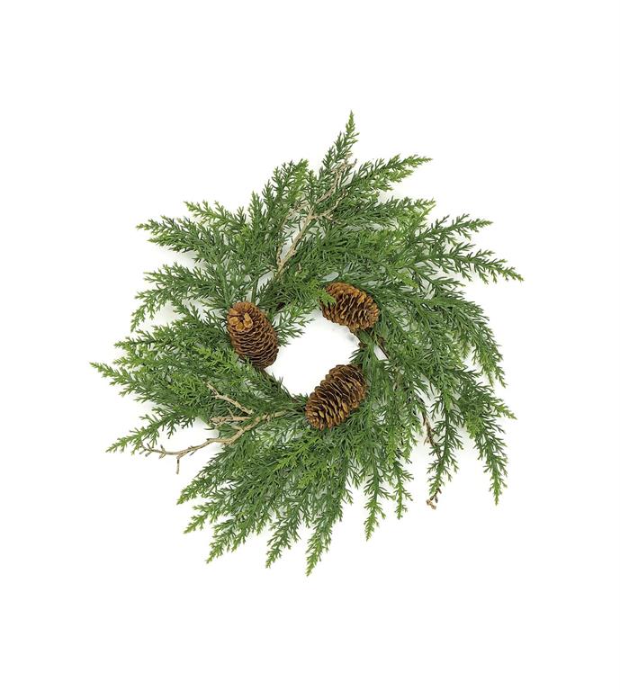 Soft Touch Cedar, Pine &amp; Cone Wreath