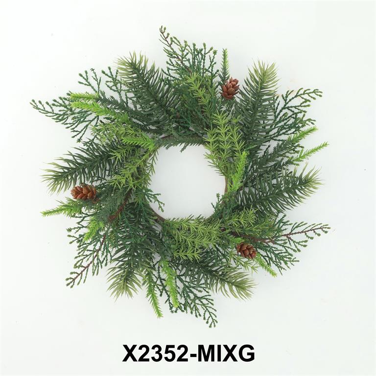 Pine Cedar w/ Pinecone Wreath