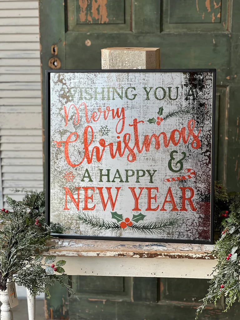 Merry & Happy Wishing Sign