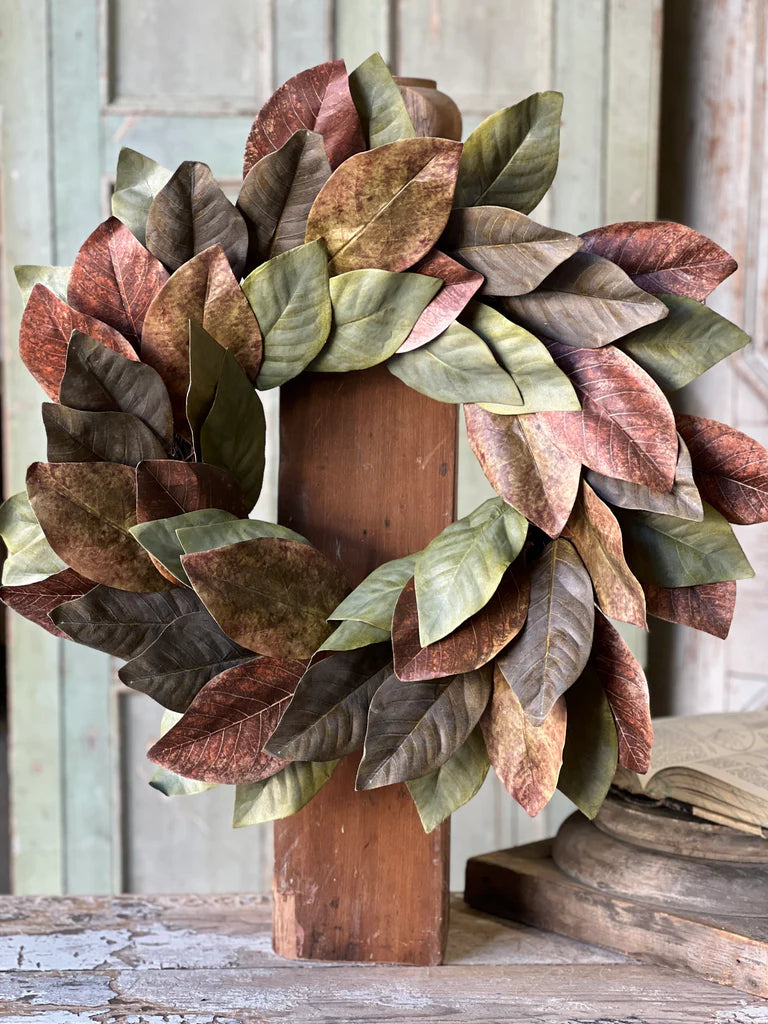 Painterly Magnolia Wreath