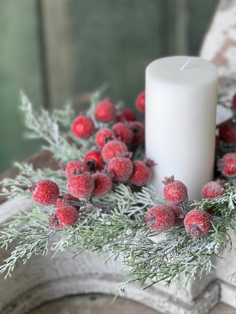 Icy Yule Berry Fir Candle Ring