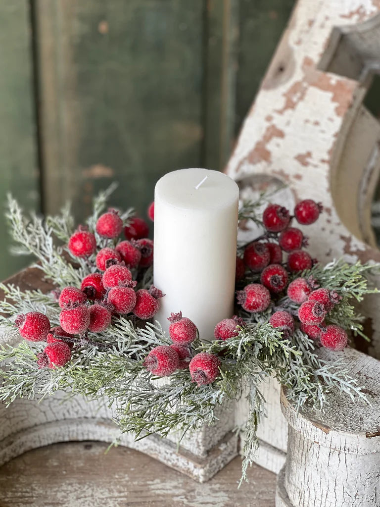 Icy Yule Berry Fir Candle Ring